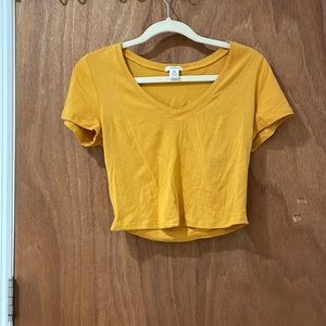 Yellow crop top